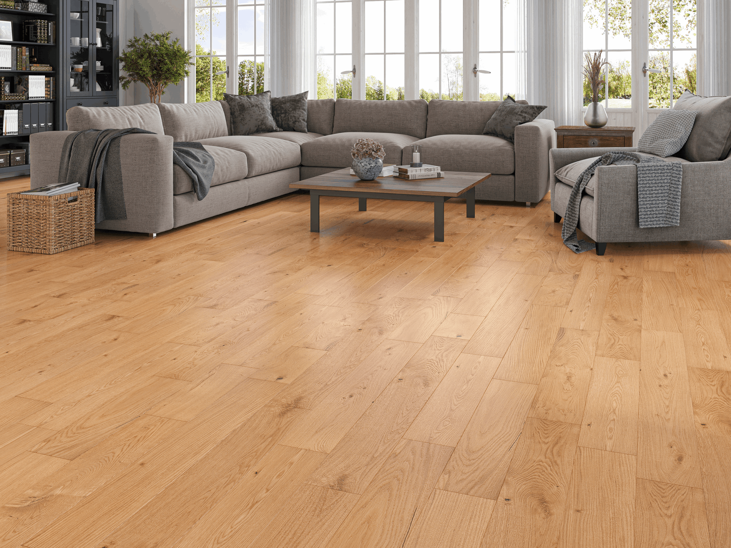 150 x 300-1200 x 14/3 Natural Brush UV Oiled